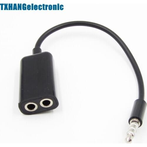 3.5mm Male To 2 Female Splitter Audio Stereo AUX Earphone Mic Adapter Connector diy electronics
