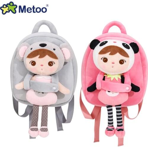 Metoo 3D Cartoon Plush Kids Backpack Toys Koala Panda Doll Kindergarten Boys And Girls School Mini Bags Birthday Christmas Gifts