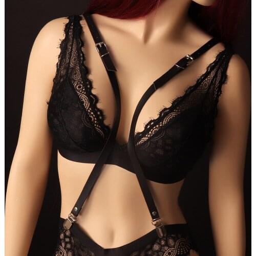 Bondage Harness Fashion Punk Gothic Style Leather Stocking Leg Garters Suspender Waist Size Sword belt Erotic Lingerie Fetish