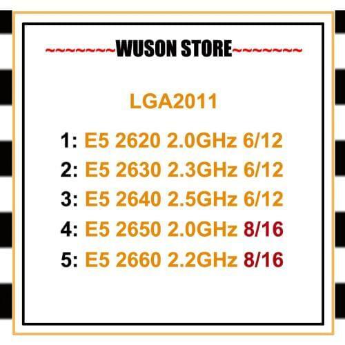 Processor DIY CPU Custom Made Intel XEON E5 2640 2650 2660 2620 Quality Guarantee Good Tested On HUANANZHI X79 Motherboards