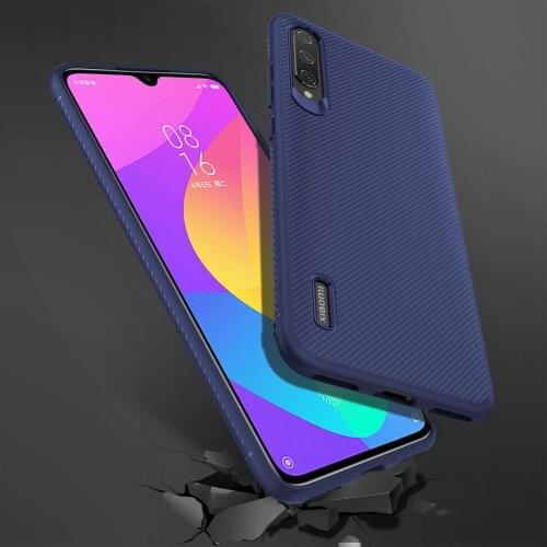 Lenuo for Xiaomi Mi A3 Case Cover Le-Shen II Shockproof Carbon Fiber Soft Back Cover Case for Xiaomi Mi A3 Lite