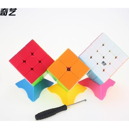 QiYi 2x2x2 3x3x3 4x4x4 1Set/3pcs Magic Cube Competition Puzzle Cubes Toys For Children Kids cubo stickerless Matte cube