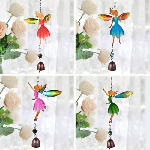 Fairy Angel Wind Chimes Spinner Romantic Metal Art Wind Bells Musical Hanging Decoration Outdoor Garden Patio Yard Windows Doors