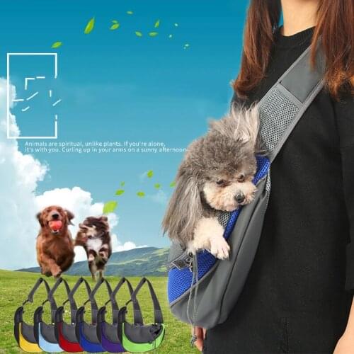 Small Dogs Single Shoulder Bags Travel Front Mesh Oxford Portable Puppy Products Outdoor Pet Bag Dog Cat Handbag Pouch Carrier
