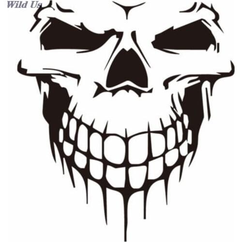 18" Black Skull Hood Decal vinyl large Graphic sticker Car Truck window