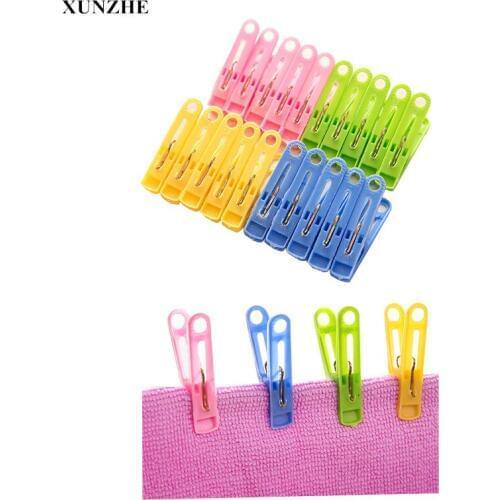 XUNZHE 20Pcs/set Color clip strong plastic clothes-pin shape Receive a clip Socks Hanging Pegs Clamps Laundry Photo holder