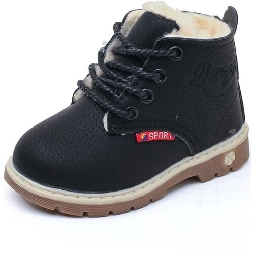 2020 Winter Kids Martin Boots Girl Boy Shoes Child Snow Boots Comfort Thick Antislip Sport Fashion Cotton-Padded Plus Velvet