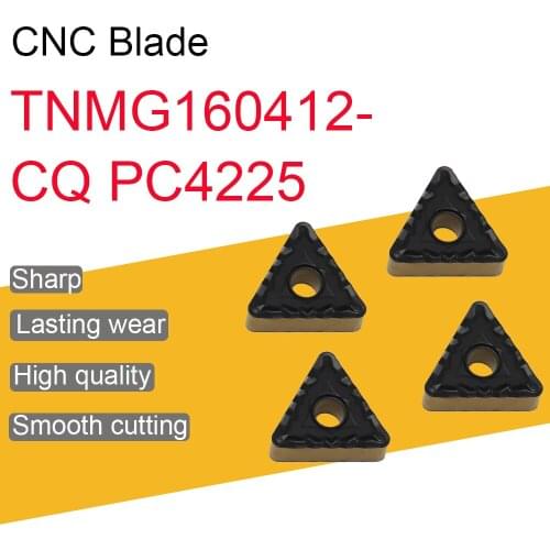 10PCS TNMG160412-CQ PC4225 Carbide Inserts External Turning High Quality TNMG16 Blade CNC Metal Lathe Cutting Tools