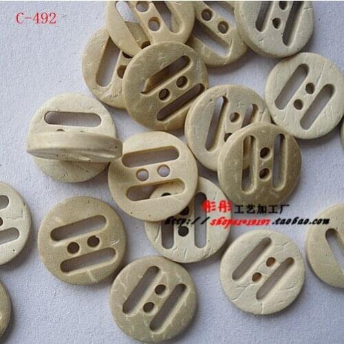 100 pieces/lot Natural Coconut Buttons Grament Buttons Diy Beads - 13mm C492