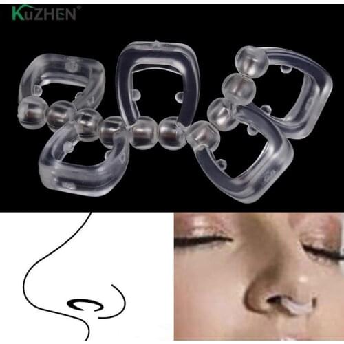 2/5PCS Silicone Magnetic Anti Snore Stop Snoring Nose Clip Sleep Tray Sleeping Aid Apnea Guard Night Device Hot Sale