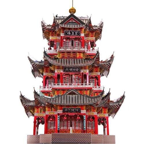 2018 Piececool building models 3D Metal Nano Puzzle Juyuan Tower Model Kits DIY 3D Laser Cutting Models Jigsaw Toys for Children