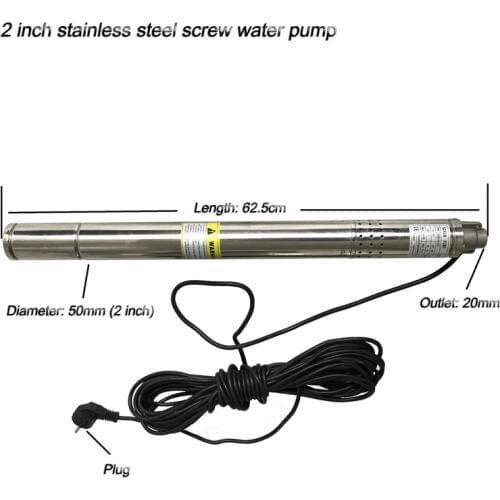 50mm(2 inch)deep well submersible water pump deep well water pump 220v screw submersible water pump for home 2 inch well pump