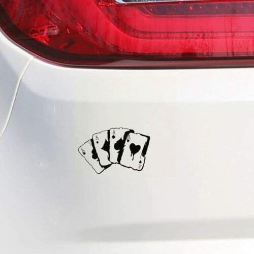 Car Stickers 15.3CM*9.9CM Poker Graphic Car Motorcycles 3D HALF Car Stickers Reflective SAVE 2 BUY Sticker Custom Styling F8I2