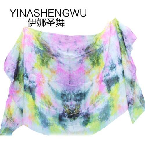 Color mixing 100% Veils High Quality Dance veils Handmade Natural Silk Belly Dance Veils Dance Props Silk Veils