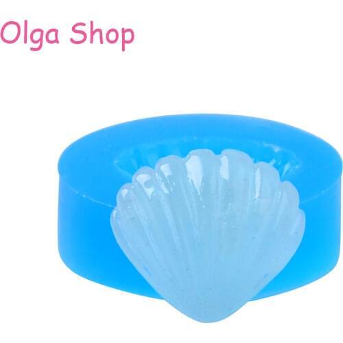 DYL477 20.5mm Sea Shell Flexible Silicone Mold - for Cake Decoration, Fondant Craft, Resin Clay, Gum Paste, Jewelry, Icing