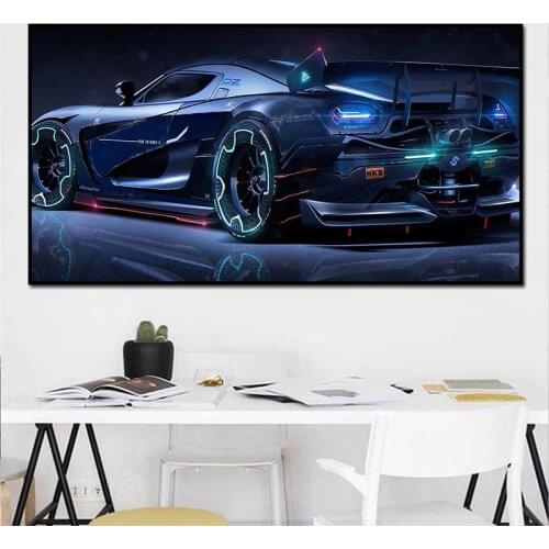 Classic Sports Car Posters and Prints Super Car Decorative paintings Modern Art Wall Canvas Pictures Man Boy Bedroom Home Decor