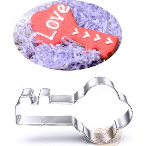 1pcs Wedding Decoration Concentric Lock Key Cookies Cutter Molds Metal patisserie reposteria Pastry Shop Cupcake Cake Decoration