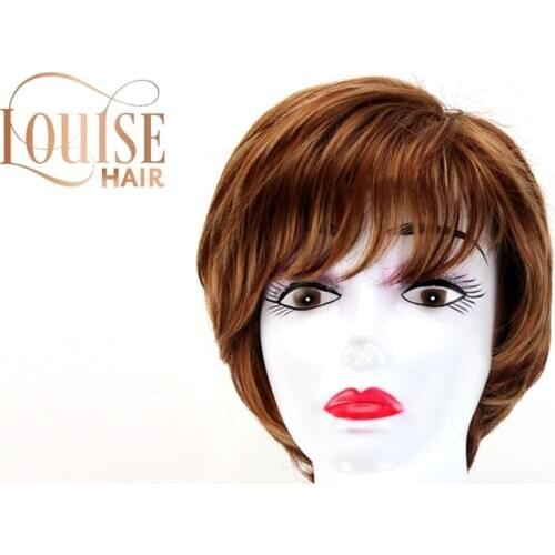 Louise Short Pixie Cut Synthetic Wigs for Women Blonde Natural Hairline Daily Wear Cosplay Wig With Bangs Costume