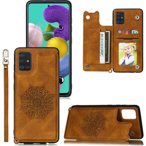 For Galaxy A12 02S S21 Ultra S 21 Plus A32 A52 A72 A42 5G Leather Mandala Case for Samsung Galaxy A21S A71 51 A41 A31 A21 S Case