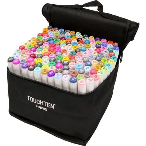 TOUCHTEN Markers 30/40/60/80 Color Sketch Art Marker Pen Double Tips Alcoholic Pen For Artist Manga Markers Art Supplies