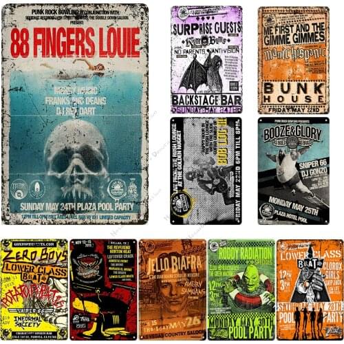 PUNK Metal Plaque Metal Plate Music Metal Retro Poster Rusty Decorative plate Club Pub Bar Home Wall Plate Industrial Decoration