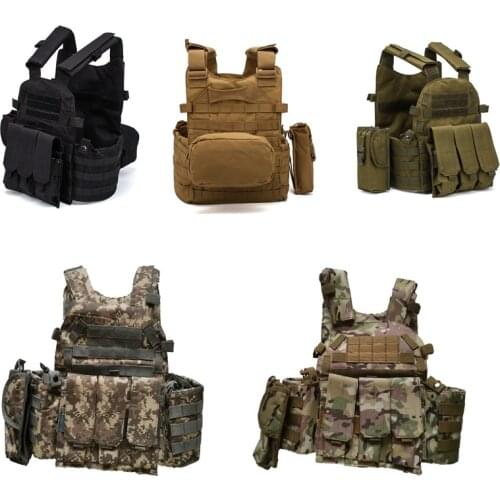 Molle CP Multicam Camouflage Tactical Vest Body Armor Plate Carrier Airsoft 6094 M4 Pouch Combat Military Army Vest Cloth Gear