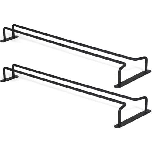 New Large Stemware Wine Gl Hanger Rack Under Cabinet Kitchen Bar Storage Black Iron 17 Inch Set of 2