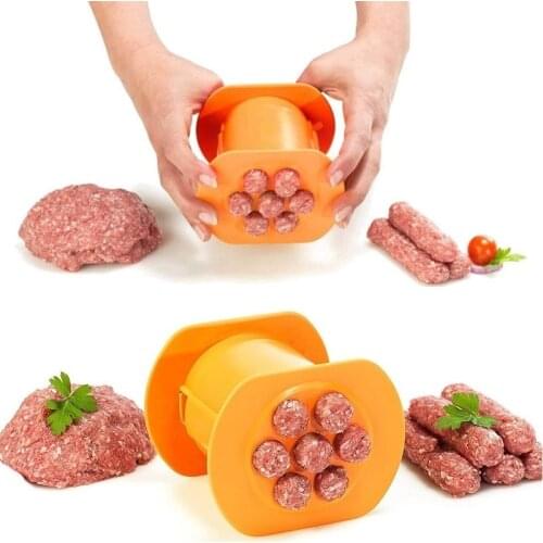 2021 New Hot Dog Meat Strip Maker Sausages Press Beef Mincer Hand Operated Grinding Machine Kitchen Gadgets Tools Meatball Model