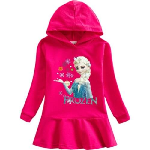 Disney Frozen Girls Dress Summer Clothes Dress Cute Princess Dress Childrens Girl Clothing
