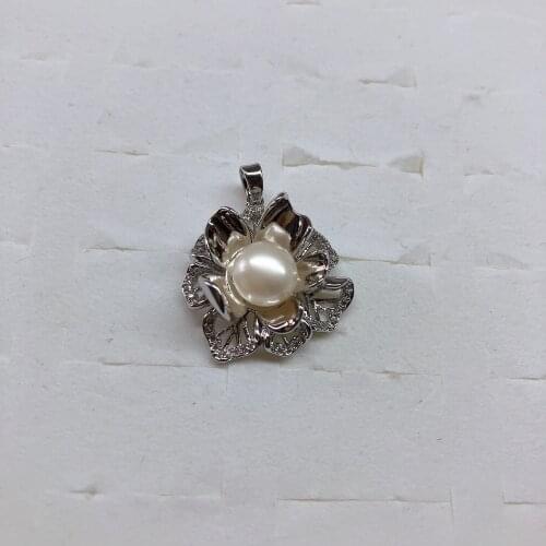Flower European Style Pendant Mountings Base Findings Settings Jewelry Parts Fittings for Pearls Coral Jade Agate
