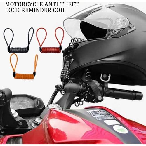 Practical Motorcycle Alarma Moto Disc Lock Rope Security Anti Thief Motorbike Disc Lock Reminder Coil Cable Bike Alarm Security