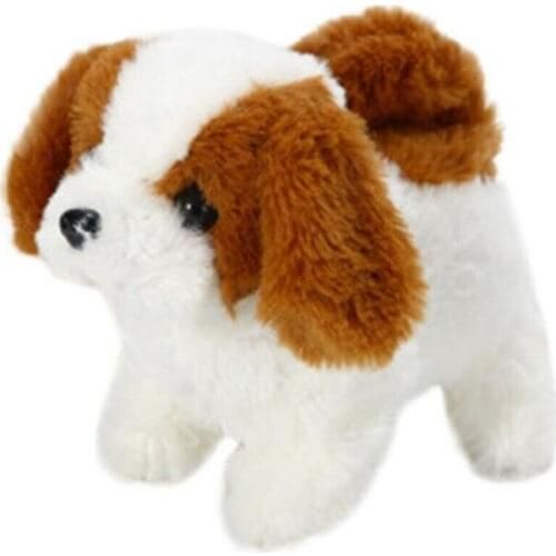 Realistic Smart Dog Puppy Pet Plush Simulation Stuffed Animal Cuddly Doll Toy Plush Robot Dog Toddler Toy For Baby Kids Gift
