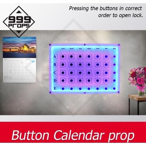 Live Escape Room Props Button Calendar Prop Pressing button in correct order to open maglock