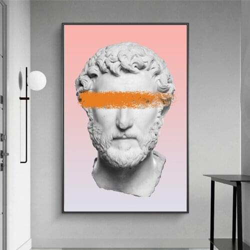 Roman Sculpture Art Paintings Print on Canvas Art Posters and Prints Graffiti Art Pictures Funny Nordic Art Paintings Home Decor