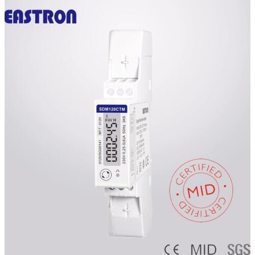 SDM120CT-Modbus RS485 kwh,kvarh,U,I,P,Q,PF,Hz,dmd Measurement, DIN rail CT Connected energy meter NON-MID