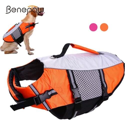 Benepaw Dog Lifejacket Boating Lifesaver Pet Swimsuit Reflective Adjustable High Visibility Ripstop Lifevest