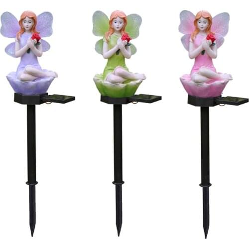 LED Solar Flower Fairy Lights Outdoor Pixie Lawn Stakes Lamps Garden Decoration Solar Bollard Light Led Solar Stick Lights