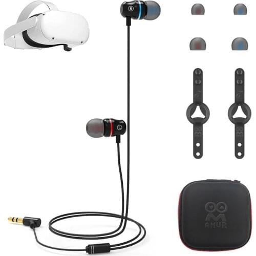 VR Headset Ear-in Integrated Earphone For Oculus Quest 2 In-ear All-in-one Headset 20Hz-20KHz Headphone Holde For Oculus Quest 2
