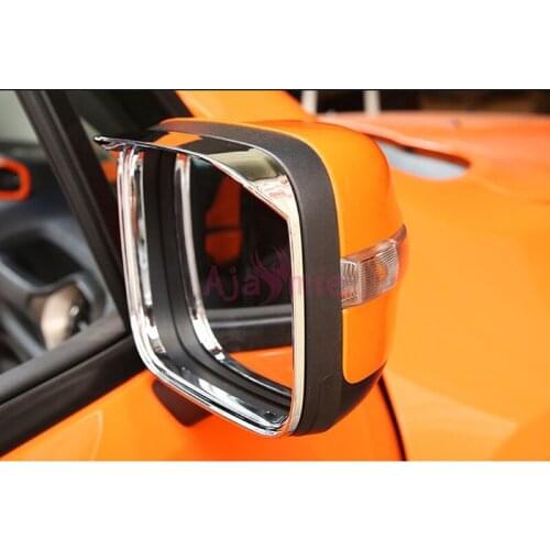 For Jeep Renegade 2016 2017 Side Mirror Rain Shield Trims Protector ABS Chrome Car Styling Accessories