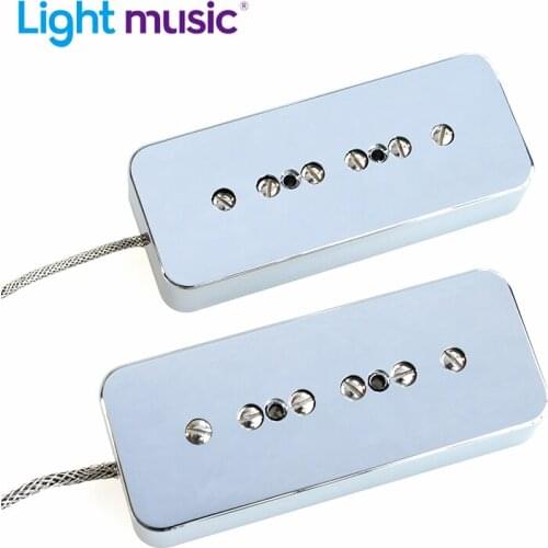 Silver Color Alnico 5 Soapbar P90 Pickup Guitar Neck and Bridge Pickups Guitar Accessories