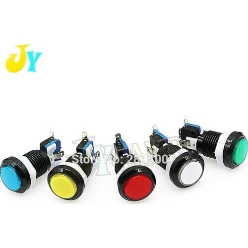 100pcs 32MM Round Arcade Push button 5V 12V LED Light Button Switch For Arcade Joytsik DIY Parts Raspberry Pi Button