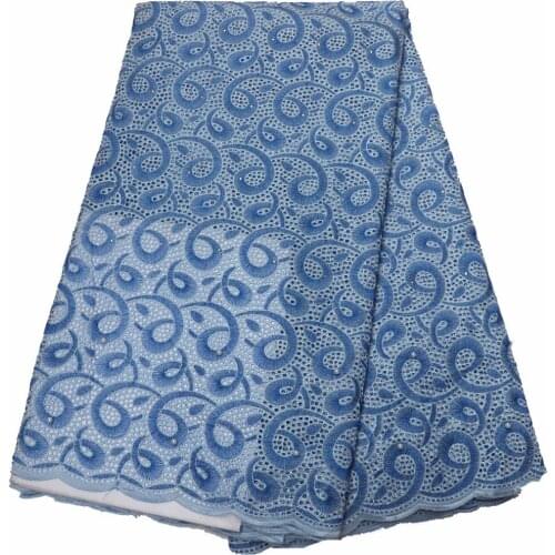 2018 Beautiful For Women Cotton Dry Lace Fabric Swiss Voile With Stone Swiss Voile Lace In Switzerlan P464-5