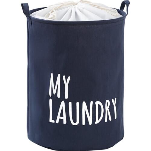 35x45 Round Storage Bin Bag Folding Laundry Basket Large Hamper Collapsible Clothes Toy Holder Bucket Organizer 1pc