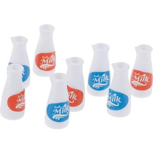 4Pcs 1/12 Dollhouse Miniature Milk Dolls House Kitchen Accessories Decor