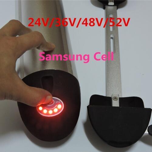 24v 36v 48v 52v 10ah 12ah 15ah 18ah 21ah water kettle dolphin water bottle battery for Ebike city bike 250w 350w 500w 750w motor