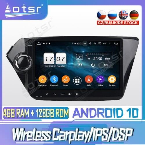 Android 10 PX6 128G For KIA K2 RIO 2010-2016 Carplay DVD GPS Navigation Auto Radio Stereo Video Multimedia Player HeadUnit 2din