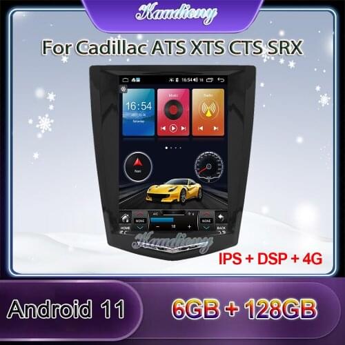 Kaudiony 10.4" Android 10.0 Car Radio For Cadillac ATS XTS CTS SRX Car Multimedia Player Auto GPS Navigation 4G Stereo 2013-2018