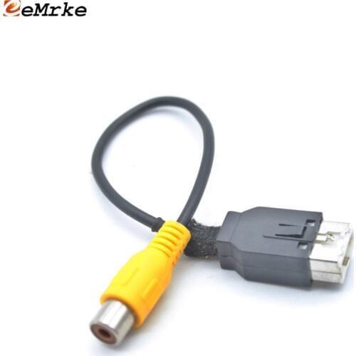 EEMRKE Car Reversing Camera Adapter Connector Wire for Geely EC7 EC8 EC715 718RV 2013 Original Screen Video Input RCA Cable