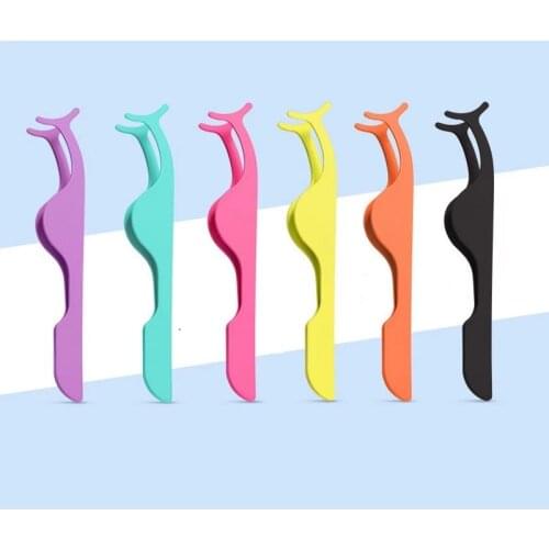 Private Label False Eyelash Tweezers False Eyelashes Applicator Eye Lash Extension Curler Makeup Forceps Tools Wholesale