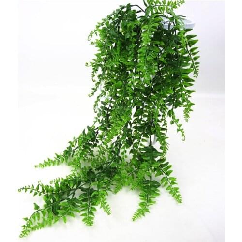 Artificial Leaves Plastic Green Plant Vine Wall Hanging Home Garden Living Room Club Bar Decorated Fake Leaves Green Plant Ivy